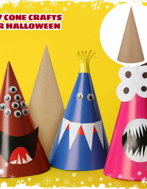 Load image into Gallery viewer, Zhanmai 3 Pc Paper Mache Cones 5.9x2.75in Cardboard Craft DIY Ornament
