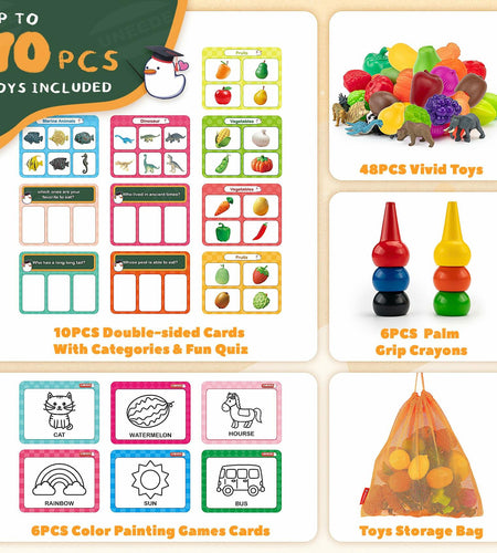 UNEEDE 3-in-1 STEM Sorting Toys Montessori Educational Game 70pcs New