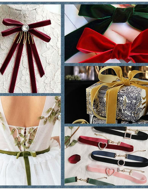 Load image into Gallery viewer, Abbaoww Pink Velvet Ribbon 3/8 Inch Single Face 50 Yards Gift Wrap
