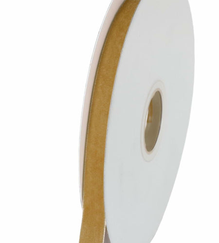 Abbaoww 10 Yards Khaki 3/8 Inch Single Face Velvet Ribbon for Christmas