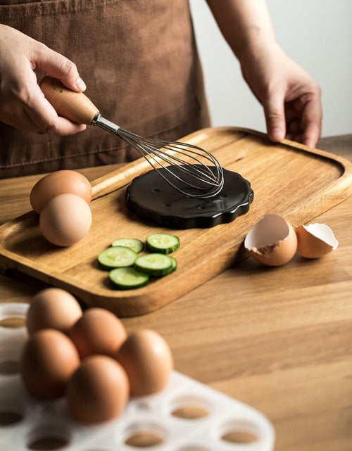 Load image into Gallery viewer, Black 5 Inch Cracker-Shaped Spoon Rest Heat-Resistant Kitchen Accessory
