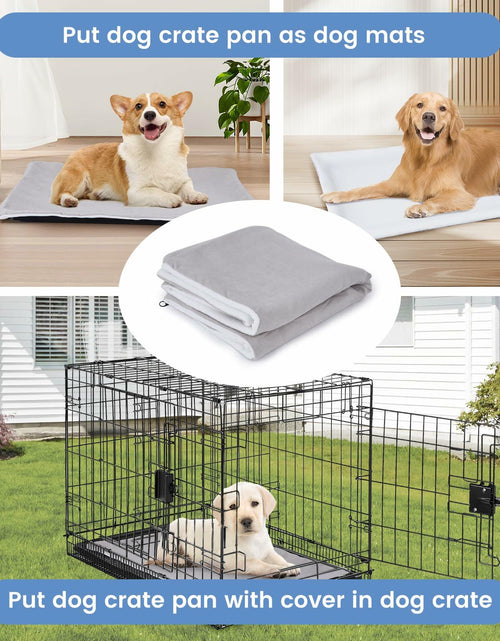 Load image into Gallery viewer, YeeBeny Dog Crate Pan Cover Reversible Quilted Fleece 29.92x18.89in
