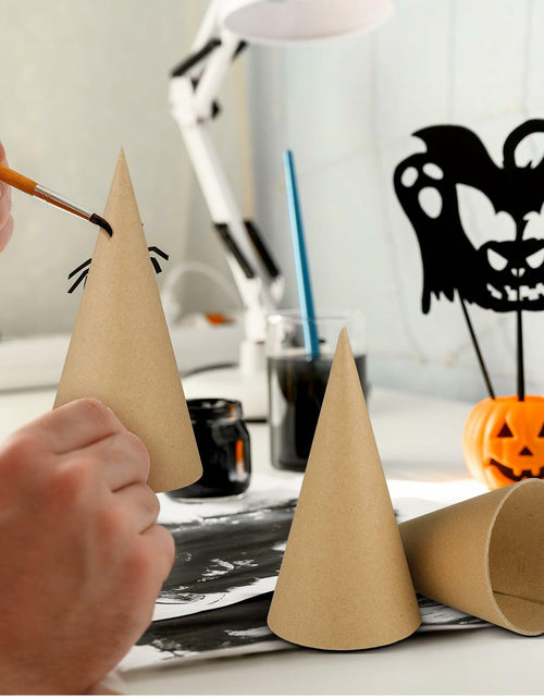 Load image into Gallery viewer, Zhanmai 3 Pc Paper Mache Cones 5.9x2.75in Cardboard Craft DIY Ornament
