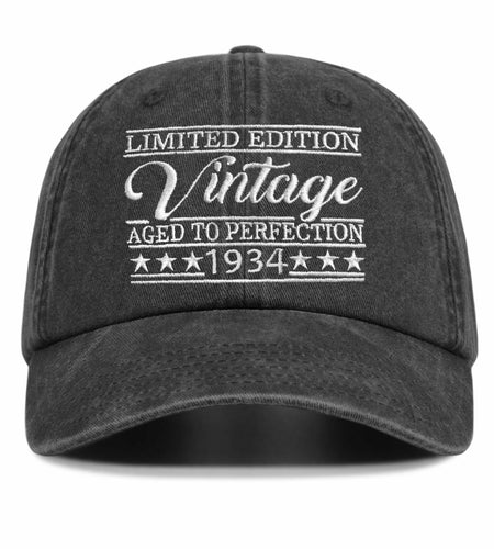 Rybicag 91st Birthday Vintage Hat 1934 for Men Women 91 Year Old Gift