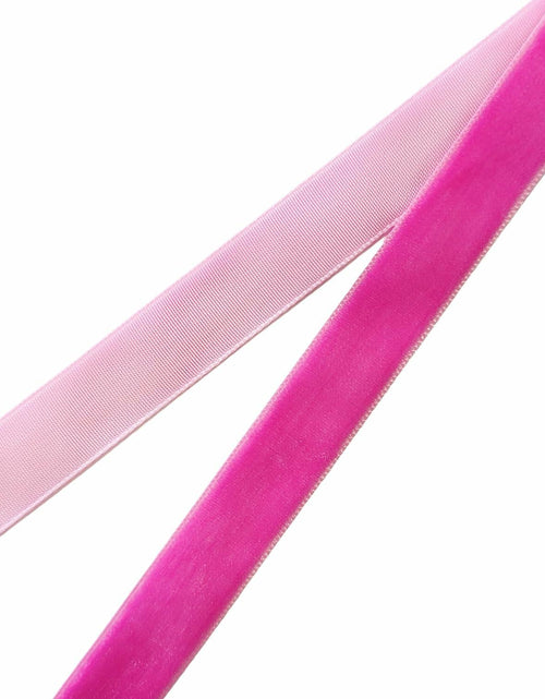 Load image into Gallery viewer, Abbaoww Hot Pink Velvet Ribbon 3/8 Inch Single Face 10 Yards for Gift Wrap

