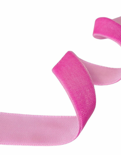 Load image into Gallery viewer, Abbaoww Hot Pink Velvet Ribbon 3/8 Inch x 25 Yards Soft Single Face
