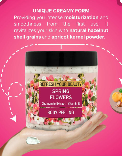 Load image into Gallery viewer, Oriense Body Scrub 16.9oz Spring Flowers Chamomile Hydrating New
