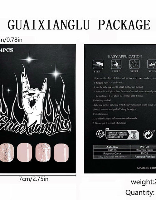 Load image into Gallery viewer, 24 Pcs Medium Christmas Press-on Nails Glossy Design Square with Glue

