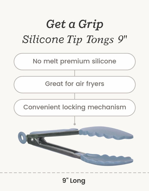 Load image into Gallery viewer, Starpack 'Get a Grip' 9" Silicone Kitchen Tongs BBQ Heat Resistant 600°F
