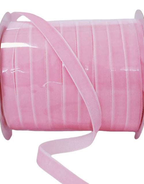 Load image into Gallery viewer, Abbaoww Pink Velvet Ribbon 3/8 Inch Single Face 50 Yards Gift Wrap

