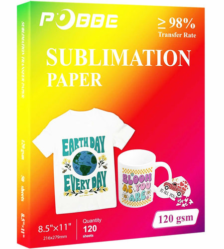 A-SUB Sublimation Paper 8.5x11in 120 Sheets 125gsm Heat Transfer Inkjet