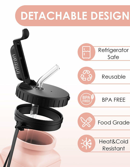 Load image into Gallery viewer, Infitran 2-Pack 20.6oz Collapsible BPA-Free Silicone Leak-Proof Water Bottles
