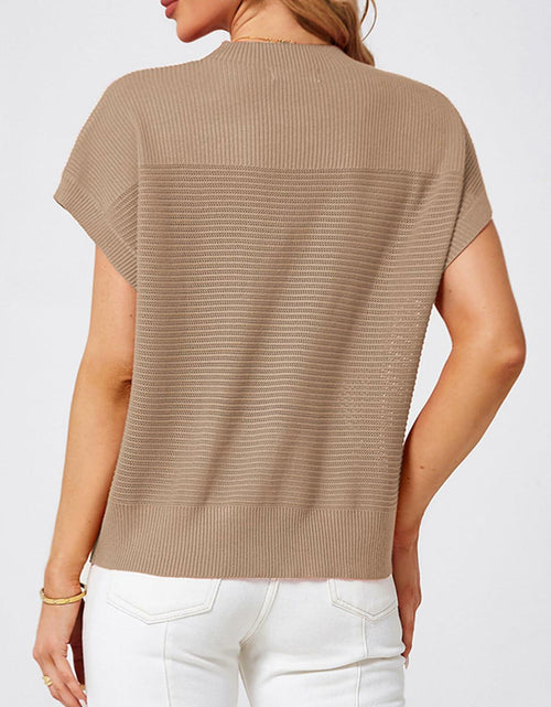 Load image into Gallery viewer, Womens Ribbed Knit Crop Tank Top Dark Apricot Size L
