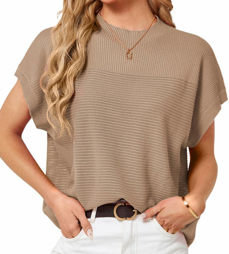 Womens Ribbed Knit Crop Tank Top Dark Apricot Size L