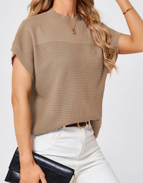 Load image into Gallery viewer, Womens Ribbed Knit Crop Tank Top Dark Apricot Size L
