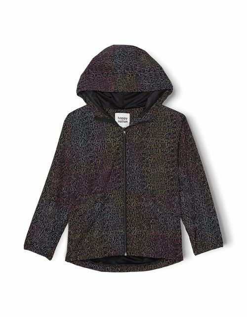 Load image into Gallery viewer, Happy Nation Anorak Jacket Pure Black Logo Size XL
