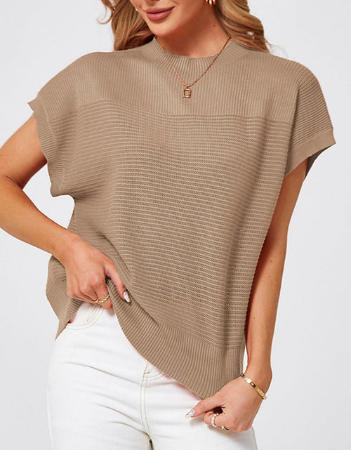 Load image into Gallery viewer, Womens Ribbed Knit Crop Tank Top Dark Apricot Size L
