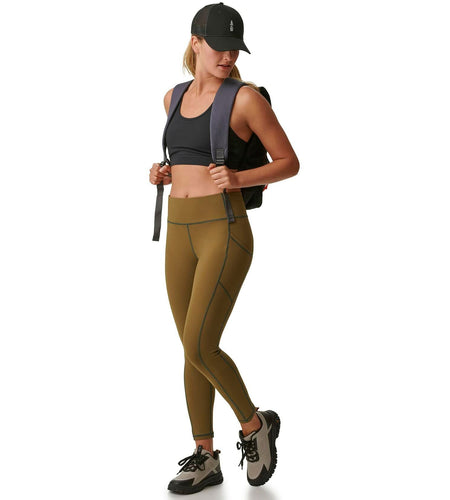 BASS OUTDOOR Women's Easy-Care Leggings with Thigh Pockets Military XS New