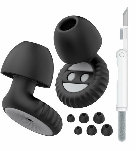 Reusable Ear Plugs 24dB Noise Reduction with Cleaning Pen for Sleep Travel