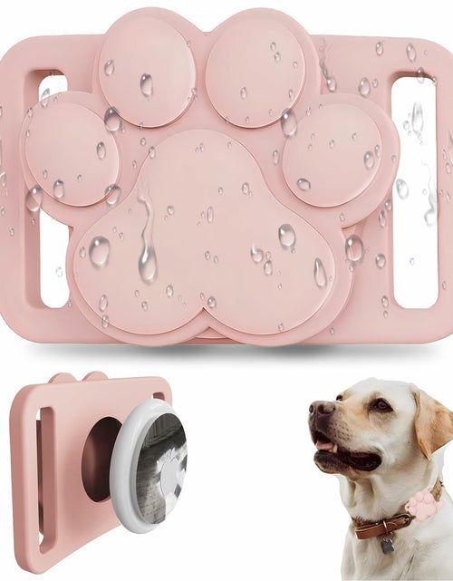 Load image into Gallery viewer, Airtag Dog Collar Holder Waterproof Case for Apple AirTag Pink

