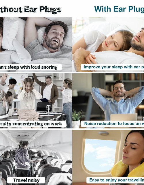Load image into Gallery viewer, Reusable Ear Plugs 24dB Noise Reduction with Cleaning Pen for Sleep Travel
