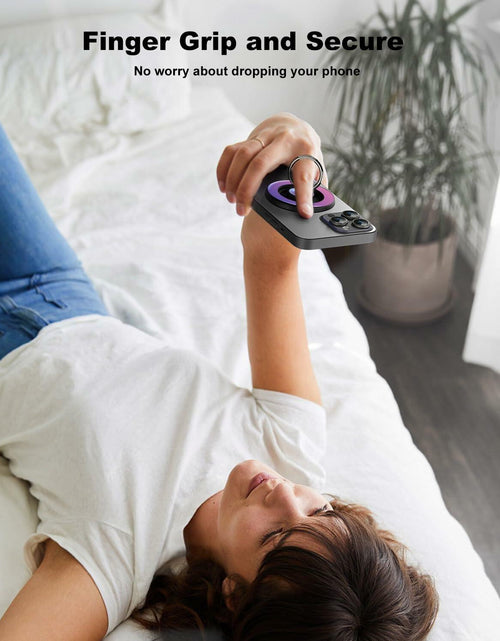 Load image into Gallery viewer, MagSafe Ring Holder Stand 360° Magnetic Grip Purple for iPhone 12-15
