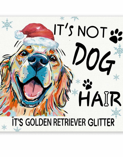 Load image into Gallery viewer, APJYM Golden Retriever Christmas Wall Art 10x8 Unframed Holiday Decor
