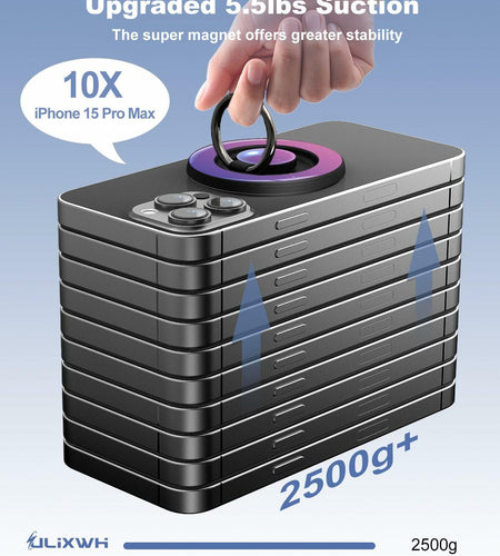 MagSafe Ring Holder Stand 360° Magnetic Grip Purple for iPhone 12-15