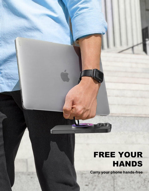 Load image into Gallery viewer, MagSafe Ring Holder Stand 360° Magnetic Grip Purple for iPhone 12-15
