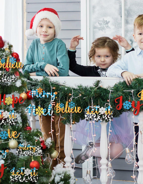 Load image into Gallery viewer, Gerrii 18pcs Christmas Ornaments Wooden Words Colorful Bulk New Crafts
