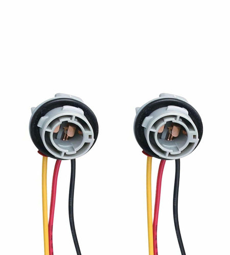 fasebeek 2-Pack 1157 Socket Harness Adapter Gray Universal Car Truck Van