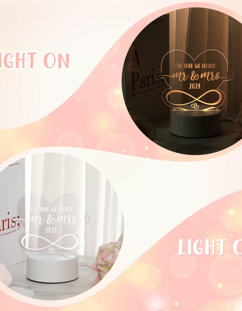 Load image into Gallery viewer, Percozzi Night Light LED Mr and Mrs Wedding Gift 2024 Couples Decor
