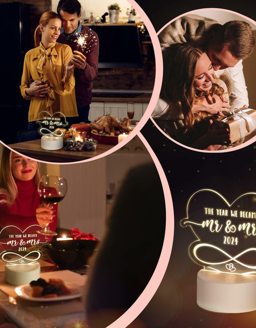 Load image into Gallery viewer, Percozzi Night Light LED Mr and Mrs Wedding Gift 2024 Couples Decor
