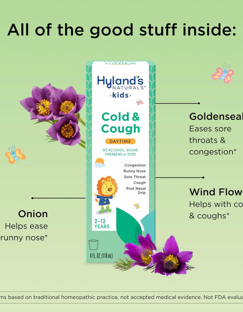 Load image into Gallery viewer, BestBy09/26 Hyland's Kids Cold &amp; Cough Daytime Syrup Natural Relief 4oz

