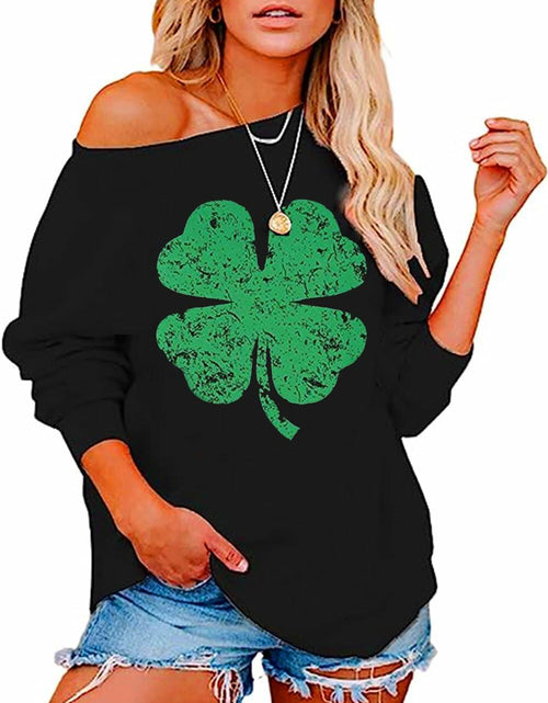 Load image into Gallery viewer, esoaripe Women's Oversized Off Shoulder Sweatshirt Blouse XL
