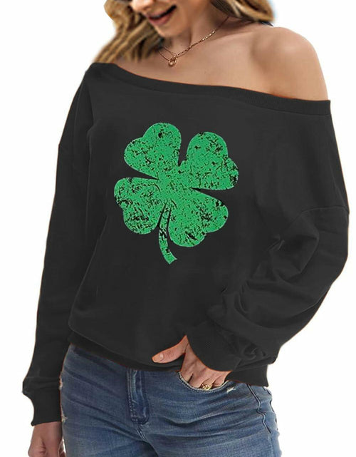 Load image into Gallery viewer, esoaripe Women's Oversized Off Shoulder Sweatshirt Blouse XL
