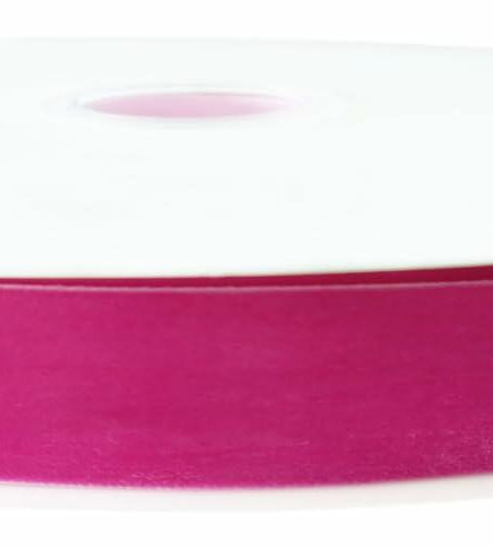 Abbaoww Hot Pink Velvet Ribbon 1 Inch x 25 Yards Single Face Crafts