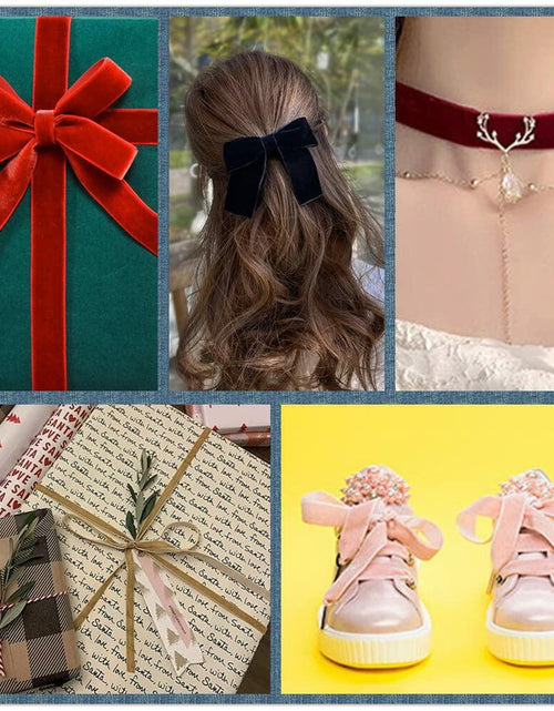 Load image into Gallery viewer, Abbaoww Ivory Velvet Ribbon 1 Inch Single Face, 25 Yards for Gift &amp; DIY
