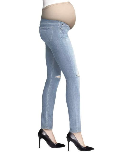Load image into Gallery viewer, Hybrid &amp; Company Super Comfy Stretch Women's Skinny Maternity Jeans S Light Wash
