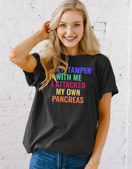 Load image into Gallery viewer, Pancreatic Cancer Awareness Shirt Women Grey Size M
