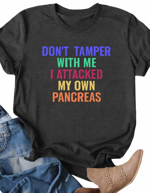 Load image into Gallery viewer, Pancreatic Cancer Awareness Shirt Women Grey Size M
