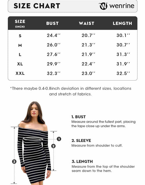 Load image into Gallery viewer, Wenrine Womens Off Shoulder Striped Knit Mini Dress Red Long Sleeve Size M
