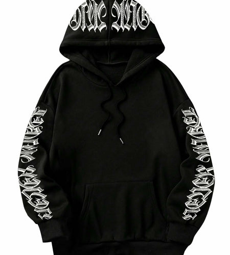 GORGLITTER Women's Halloween Hoodie Black Medium Oversized Sweatshirt