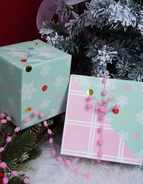 Load image into Gallery viewer, LaRibbons Christmas Wrapping Paper 3 Rolls 17x10ft Peace Pattern with Tags
