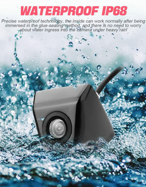 Load image into Gallery viewer, Waterproof Car Backup Camera HD 960x720 155° Wide View Night Vision Black
