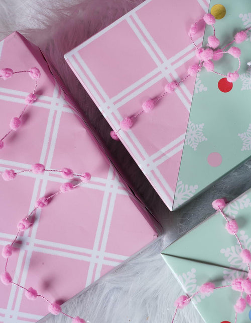Load image into Gallery viewer, LaRibbons Christmas Wrapping Paper 3 Rolls 17x10ft Peace Pattern with Tags

