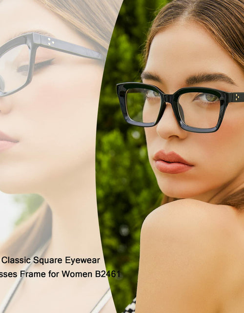 Load image into Gallery viewer, FEISEDY B2461 Square Thick Eyeglasses Frame Classic Unisex Eyewear
