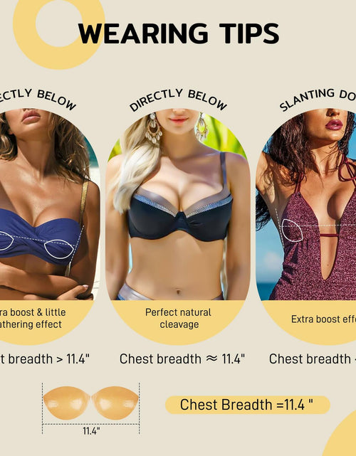 Load image into Gallery viewer, Niidor Sticky Bra Pads Inserts Double-Sided Invisible Push Up Enhancers
