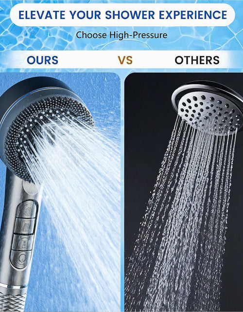 Load image into Gallery viewer, Filtered Handheld Shower Head Chrome High Pressure with Scalp Massager
