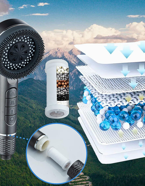 Load image into Gallery viewer, Filtered Handheld Shower Head Chrome High Pressure with Scalp Massager
